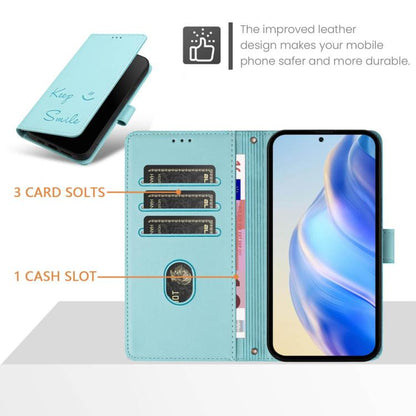 Smile Embossing RFID Leather Phone Case, For Realme P4x 5G / OnePlus Nord CE6 Lite, For Realme 16T 5G Global, For Realme C100 5G, For Realme P4 Power 5G