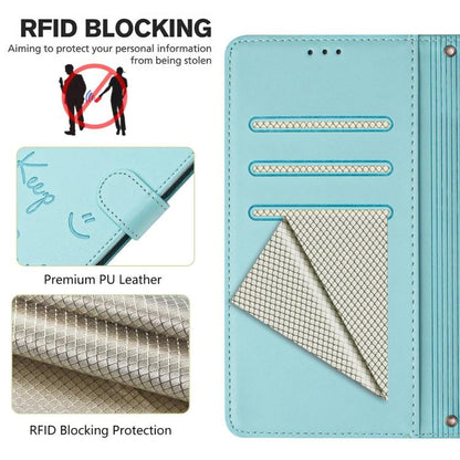 Smile Embossing RFID Leather Phone Case, For Realme P4x 5G / OnePlus Nord CE6 Lite, For Realme 16T 5G Global, For Realme C100 5G, For Realme P4 Power 5G