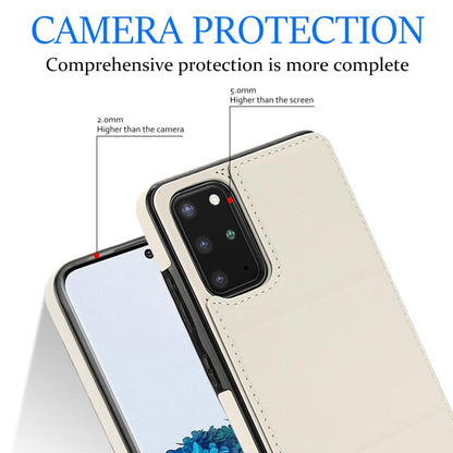 Tri-fold Holder Leather Phone Case with Card Slot, For Samsung Galaxy S20+, For Samsung Galaxy S20