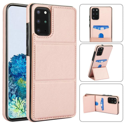 Tri-fold Holder Leather Phone Case with Card Slot, For Samsung Galaxy S20+, For Samsung Galaxy S20