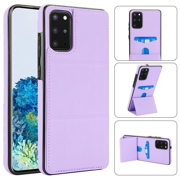 Tri-fold Holder Leather Phone Case with Card Slot, For Samsung Galaxy S20+, For Samsung Galaxy S20