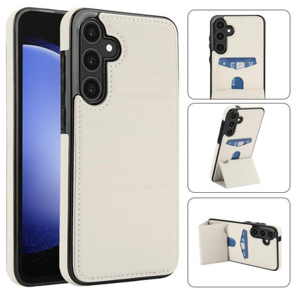 Tri-fold Holder Leather Phone Case with Card Slot, For Samsung Galaxy S24 Ultra 5G, For Samsung Galaxy S24+ 5G, For Samsung Galaxy S24 5G, For Samsung Galaxy S23 FE 5G