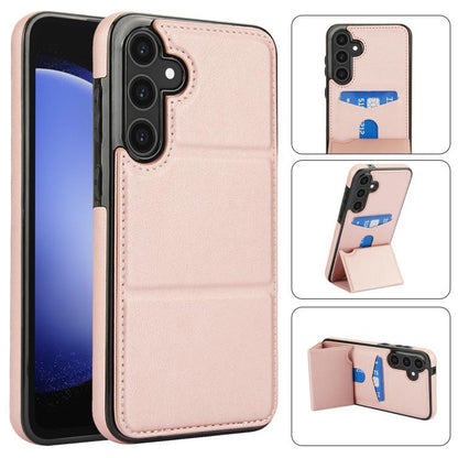 Tri-fold Holder Leather Phone Case with Card Slot, For Samsung Galaxy S24 Ultra 5G, For Samsung Galaxy S24+ 5G, For Samsung Galaxy S24 5G, For Samsung Galaxy S23 FE 5G