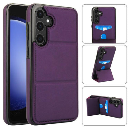 Tri-fold Holder Leather Phone Case with Card Slot, For Samsung Galaxy S24 Ultra 5G, For Samsung Galaxy S24+ 5G, For Samsung Galaxy S24 5G, For Samsung Galaxy S23 FE 5G