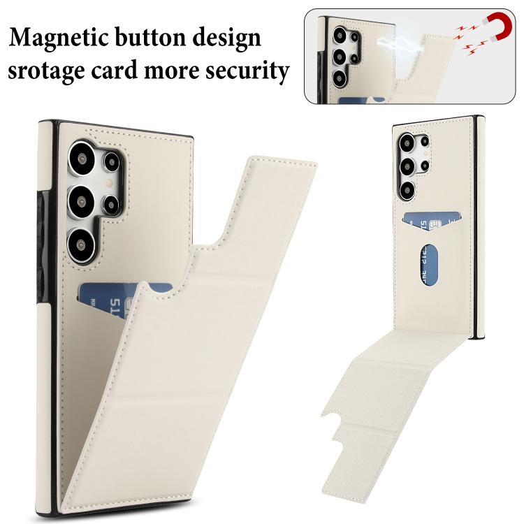 Tri-fold Holder Leather Phone Case with Card Slot, For Samsung Galaxy S24 Ultra 5G, For Samsung Galaxy S24+ 5G, For Samsung Galaxy S24 5G, For Samsung Galaxy S23 FE 5G