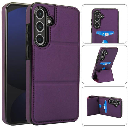 Tri-fold Holder Leather Phone Case with Card Slot, For Samsung Galaxy S24 Ultra 5G, For Samsung Galaxy S24+ 5G, For Samsung Galaxy S24 5G, For Samsung Galaxy S23 FE 5G