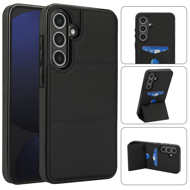 Tri-fold Holder Leather Phone Case with Card Slot, For Samsung Galaxy S24 Ultra 5G, For Samsung Galaxy S24+ 5G, For Samsung Galaxy S24 5G, For Samsung Galaxy S23 FE 5G