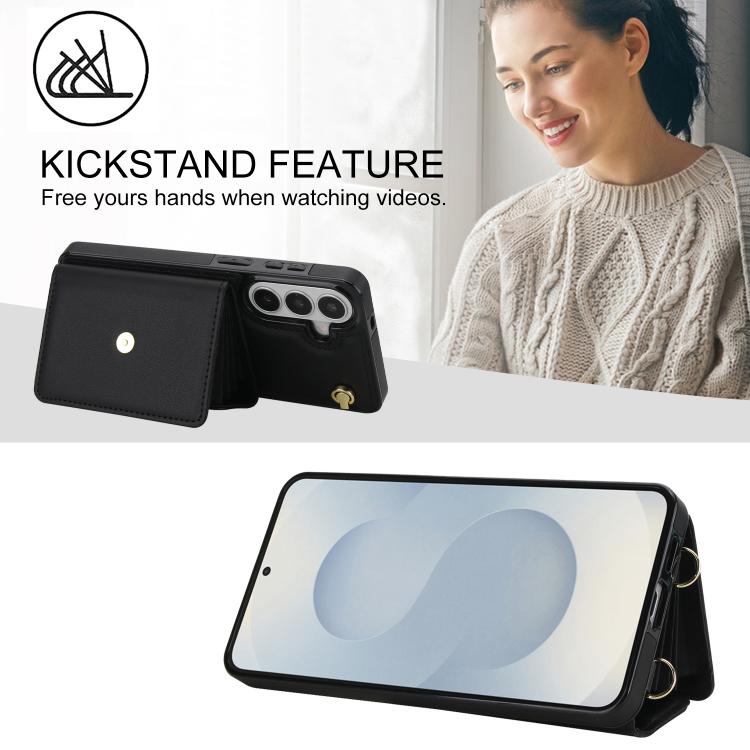 RFID Card Slot Phone Case with Long Lanyard, For Samsung Galaxy S26+ 5G, For Samsung Galaxy S26 Ultra 5G, For Samsung Galaxy S26 5G, For Samsung Galaxy S25 5G