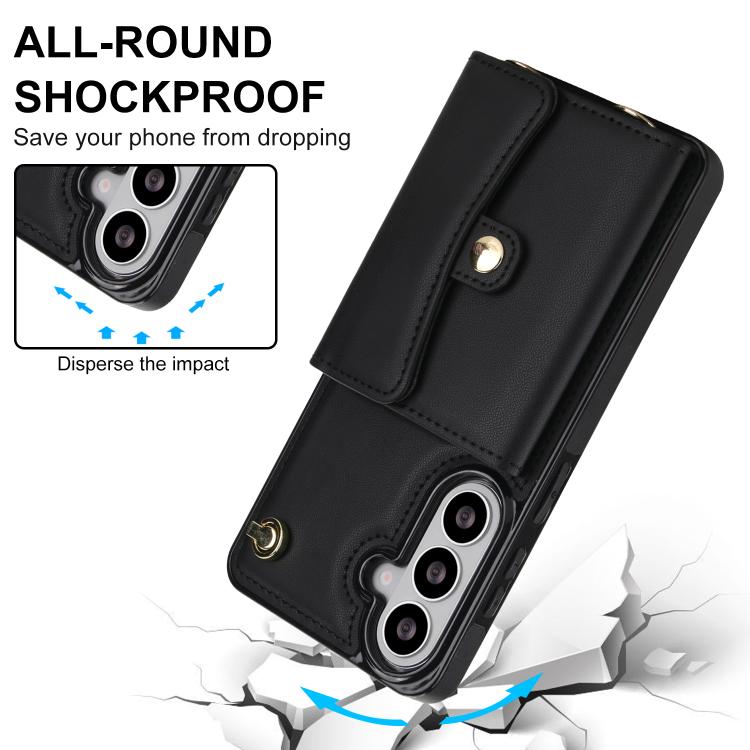 RFID Card Slot Phone Case with Long Lanyard, For Samsung Galaxy S26+ 5G, For Samsung Galaxy S26 Ultra 5G, For Samsung Galaxy S26 5G, For Samsung Galaxy S25 5G