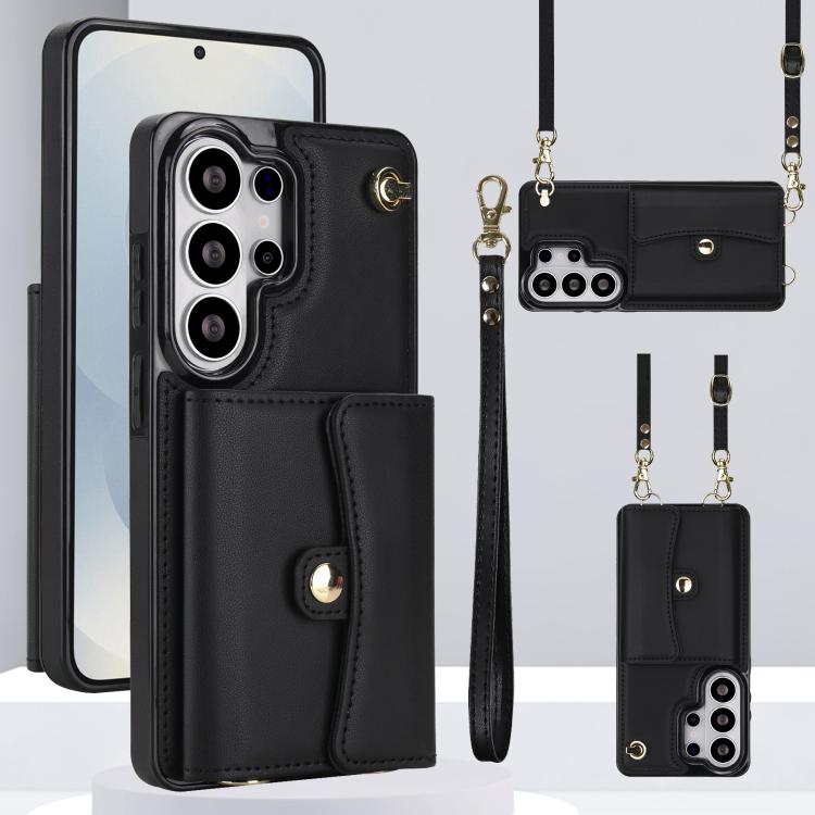 RFID Card Slot Phone Case with Long Lanyard, For Samsung Galaxy S26+ 5G, For Samsung Galaxy S26 Ultra 5G, For Samsung Galaxy S26 5G, For Samsung Galaxy S25 5G