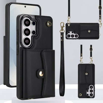 RFID Card Slot Phone Case with Long Lanyard, For Samsung Galaxy S26+ 5G, For Samsung Galaxy S26 Ultra 5G, For Samsung Galaxy S26 5G, For Samsung Galaxy S25 5G