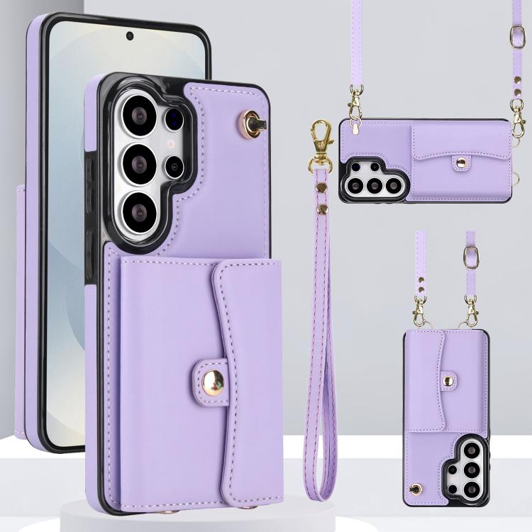 RFID Card Slot Phone Case with Long Lanyard, For Samsung Galaxy S26+ 5G, For Samsung Galaxy S26 Ultra 5G, For Samsung Galaxy S26 5G, For Samsung Galaxy S25 5G