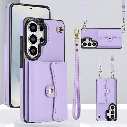 RFID Card Slot Phone Case with Long Lanyard, For Samsung Galaxy S26+ 5G, For Samsung Galaxy S26 Ultra 5G, For Samsung Galaxy S26 5G, For Samsung Galaxy S25 5G