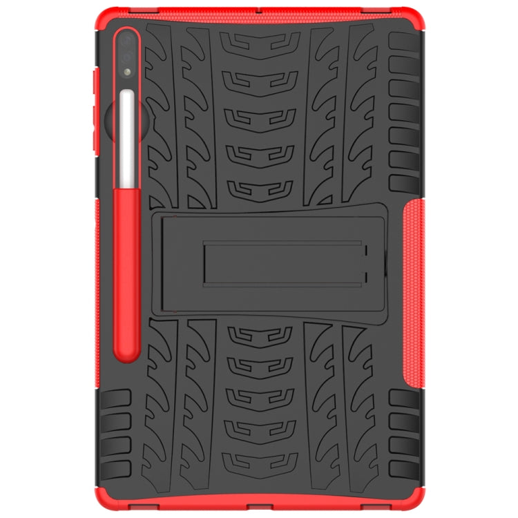 Tire Texture Shockproof TPU + PC Protective Case with Holder, For Huawei MatePad T 8, For Samsung Galaxy Tab S7 Lite T730 / T735 & S7+ T970 / T976B, For LG Harmony 4, For OnePlus Nord