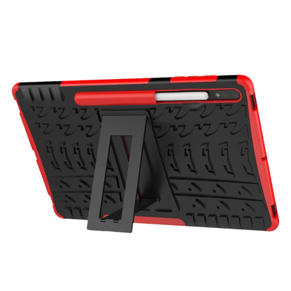 Tire Texture Shockproof TPU + PC Protective Case with Holder, For Huawei MatePad T 8, For Samsung Galaxy Tab S7 Lite T730 / T735 & S7+ T970 / T976B, For LG Harmony 4, For OnePlus Nord