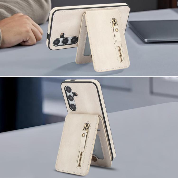 Zipper Wallet Split MagSafe Leather Back Phone Case, For Samsung Galaxy S24 5G, For Samsung Galaxy S23 FE 5G, For Samsung Galaxy S23 Ultra 5G