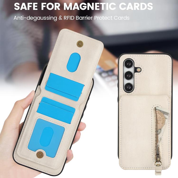 Zipper Wallet Split MagSafe Leather Back Phone Case, For Samsung Galaxy S24 5G, For Samsung Galaxy S23 FE 5G, For Samsung Galaxy S23 Ultra 5G