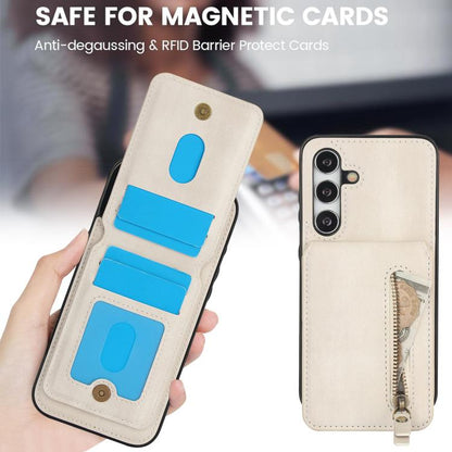 Zipper Wallet Split MagSafe Leather Back Phone Case, For Samsung Galaxy S24 5G, For Samsung Galaxy S23 FE 5G, For Samsung Galaxy S23 Ultra 5G