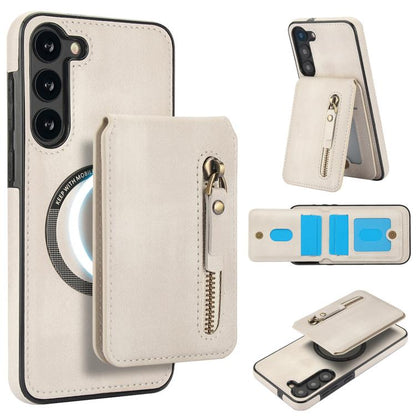 Zipper Wallet Split MagSafe Leather Back Phone Case, For Samsung Galaxy S23+ 5G, For Samsung Galaxy S23 5G, For Samsung Galaxy S22 Ultra 5G