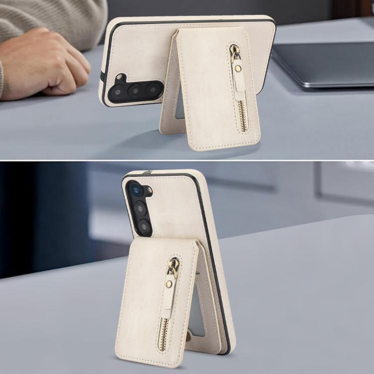 Zipper Wallet Split MagSafe Leather Back Phone Case, For Samsung Galaxy S23+ 5G, For Samsung Galaxy S23 5G, For Samsung Galaxy S22 Ultra 5G