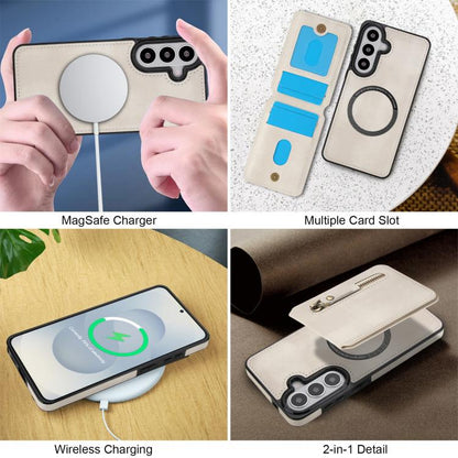 Zipper Wallet Split MagSafe Leather Back Phone Case, For Samsung Galaxy S26+ 5G, For Samsung Galaxy S26 Ultra 5G, For Samsung Galaxy S26 5G