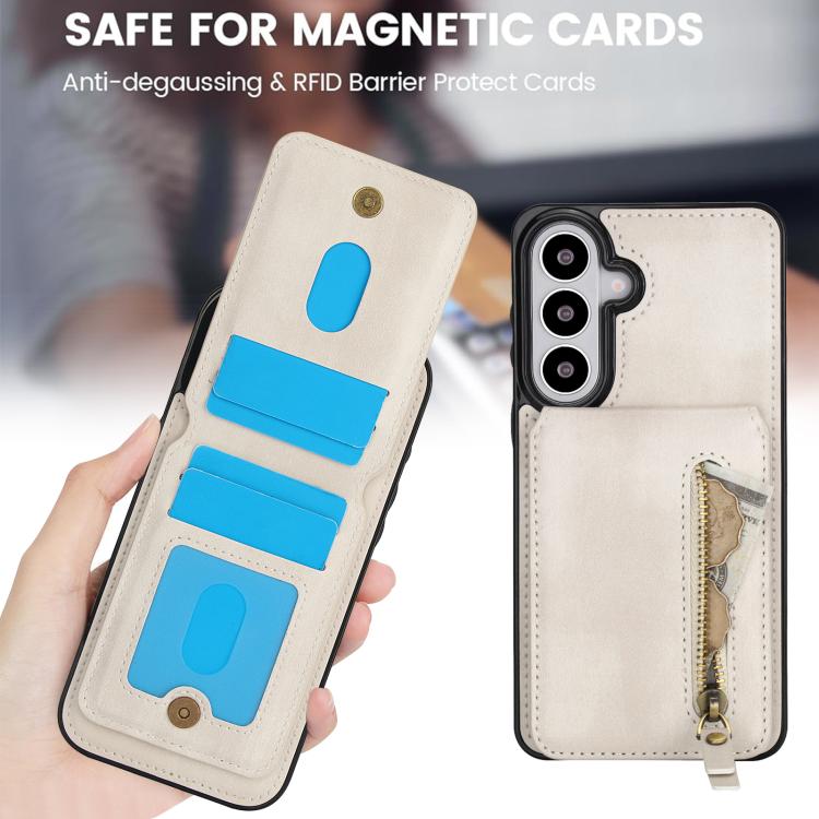 Zipper Wallet Split MagSafe Leather Back Phone Case, For Samsung Galaxy S26+ 5G, For Samsung Galaxy S26 Ultra 5G, For Samsung Galaxy S26 5G