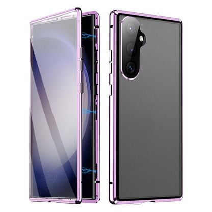 HD Full Cover Magnetic Metal Tempered Glass Phone Case, For Samsung Galaxy S24 FE 5G