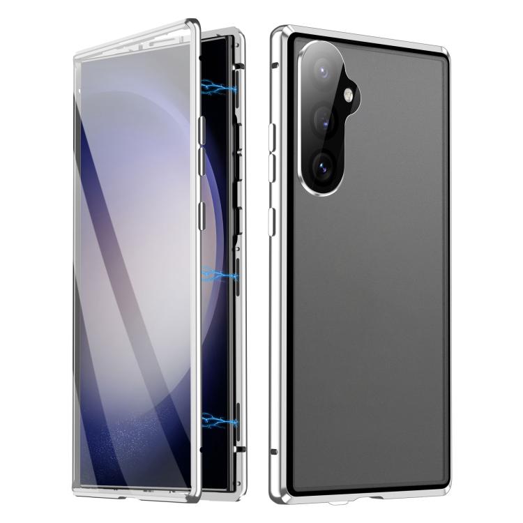 HD Full Cover Magnetic Metal Tempered Glass Phone Case, For Samsung Galaxy S26+ 5G, For Samsung Galaxy S26 5G, For Samsung Galaxy S25 5G, For Samsung Galaxy S25+ 5G