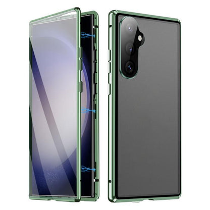 HD Full Cover Magnetic Metal Tempered Glass Phone Case, For Samsung Galaxy S26+ 5G, For Samsung Galaxy S26 5G, For Samsung Galaxy S25 5G, For Samsung Galaxy S25+ 5G