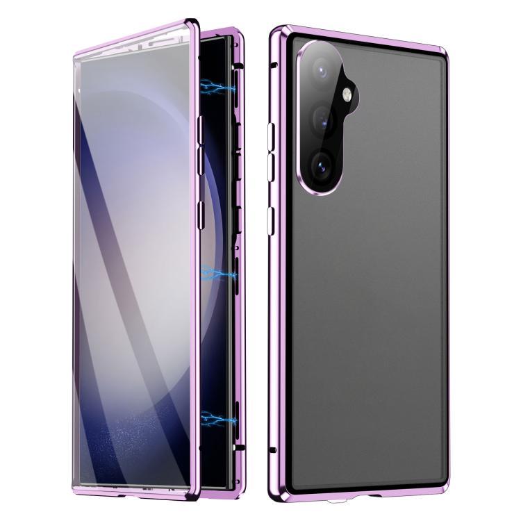 HD Full Cover Magnetic Metal Tempered Glass Phone Case, For Samsung Galaxy S26+ 5G, For Samsung Galaxy S26 5G, For Samsung Galaxy S25 5G, For Samsung Galaxy S25+ 5G