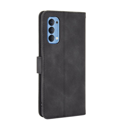 Solid Color Skin Feel Magnetic Buckle Horizontal Flip Calf Texture PU Leather Case with Holder & Card Slots & Wallet, For OPPO Reno4 5G