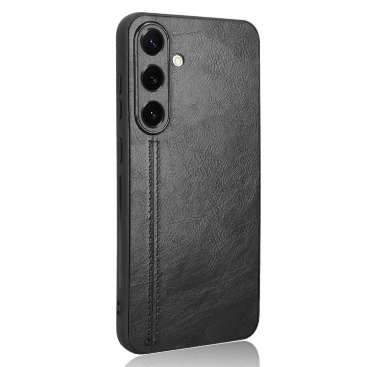 Cow Pattern Sewing Card Bag Phone Case, For Samsung Galaxy S25 5G, For Samsung Galaxy S25+ 5G, For Samsung Galaxy S25 Ultra 5G