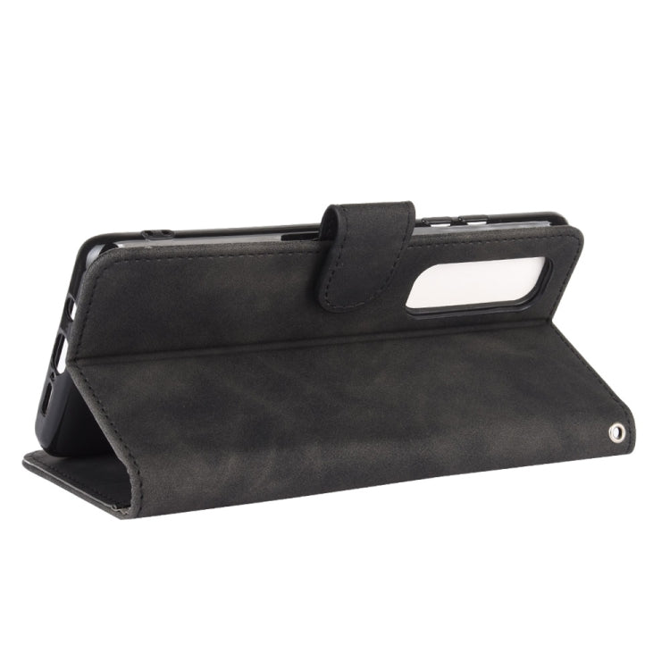 Solid Color Skin Feel Magnetic Buckle Horizontal Flip Calf Texture PU Leather Case with Holder & Card Slots & Wallet, For Xiaomi Mi Note 10 Lite, For Xiaomi Redmi 9