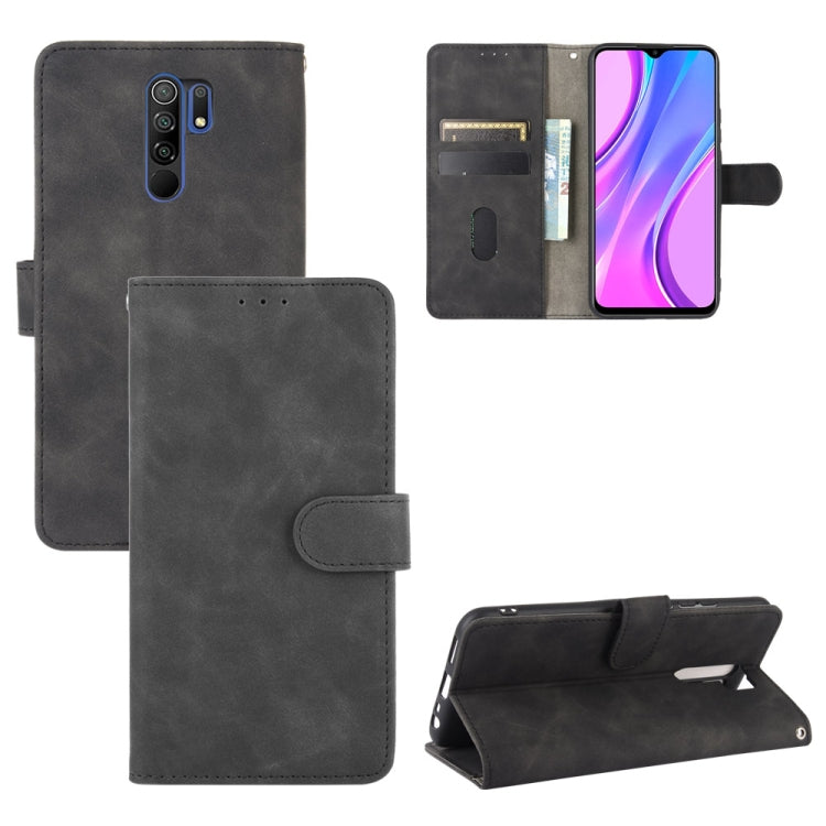 Solid Color Skin Feel Magnetic Buckle Horizontal Flip Calf Texture PU Leather Case with Holder & Card Slots & Wallet, For Xiaomi Mi Note 10 Lite, For Xiaomi Redmi 9