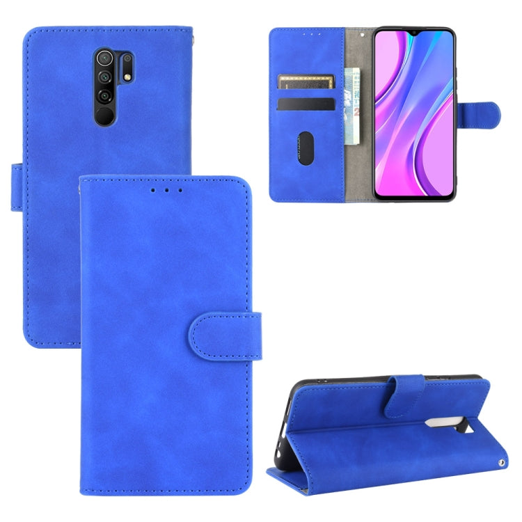 Solid Color Skin Feel Magnetic Buckle Horizontal Flip Calf Texture PU Leather Case with Holder & Card Slots & Wallet, For Xiaomi Mi Note 10 Lite, For Xiaomi Redmi 9