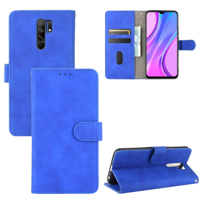 Solid Color Skin Feel Magnetic Buckle Horizontal Flip Calf Texture PU Leather Case with Holder & Card Slots & Wallet, For Xiaomi Mi Note 10 Lite, For Xiaomi Redmi 9
