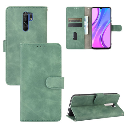Solid Color Skin Feel Magnetic Buckle Horizontal Flip Calf Texture PU Leather Case with Holder & Card Slots & Wallet, For Xiaomi Mi Note 10 Lite, For Xiaomi Redmi 9