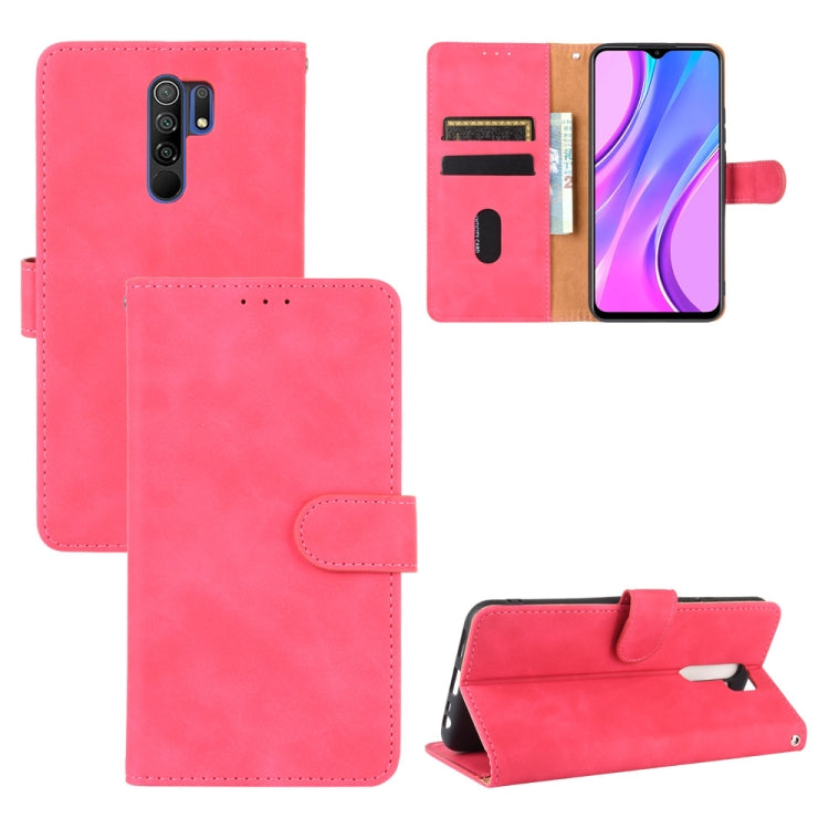 Solid Color Skin Feel Magnetic Buckle Horizontal Flip Calf Texture PU Leather Case with Holder & Card Slots & Wallet, For Xiaomi Mi Note 10 Lite, For Xiaomi Redmi 9