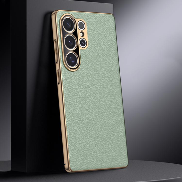 Genuine Leather PC Phone Case, For Samsung Galaxy S25 5G, For Samsung Galaxy S25+ 5G, For Samsung Galaxy S25 Ultra 5G, For Samsung Galaxy S24 Ultra 5G