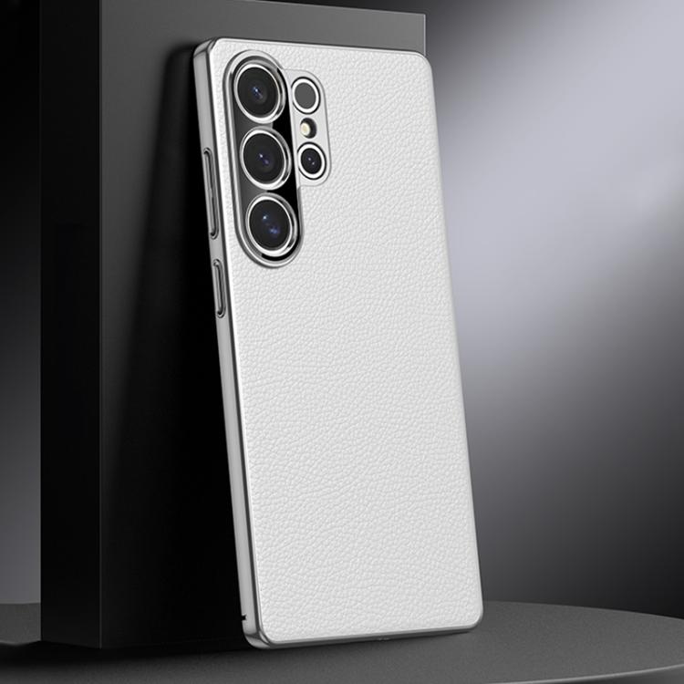 Genuine Leather PC Phone Case, For Samsung Galaxy S25 5G, For Samsung Galaxy S25+ 5G, For Samsung Galaxy S25 Ultra 5G, For Samsung Galaxy S24 Ultra 5G