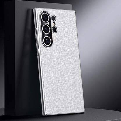 Genuine Leather PC Phone Case, For Samsung Galaxy S25 5G, For Samsung Galaxy S25+ 5G, For Samsung Galaxy S25 Ultra 5G, For Samsung Galaxy S24 Ultra 5G