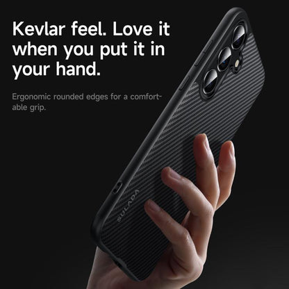 SULADA 600D Kevlar Texture PC Shockproof Phone Case, For Samsung Galaxy S25 5G, For Samsung Galaxy S25+ 5G, For Samsung Galaxy S25 Ultra 5G