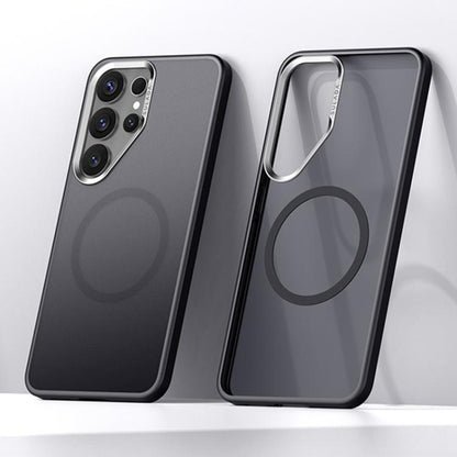 SULADA Light Sand MagSafe Magnetic PC Hybrid TPU Phone Case, For Samsung Galaxy S25 5G, For Samsung Galaxy S25+ 5G, For Samsung Galaxy S25 Ultra 5G