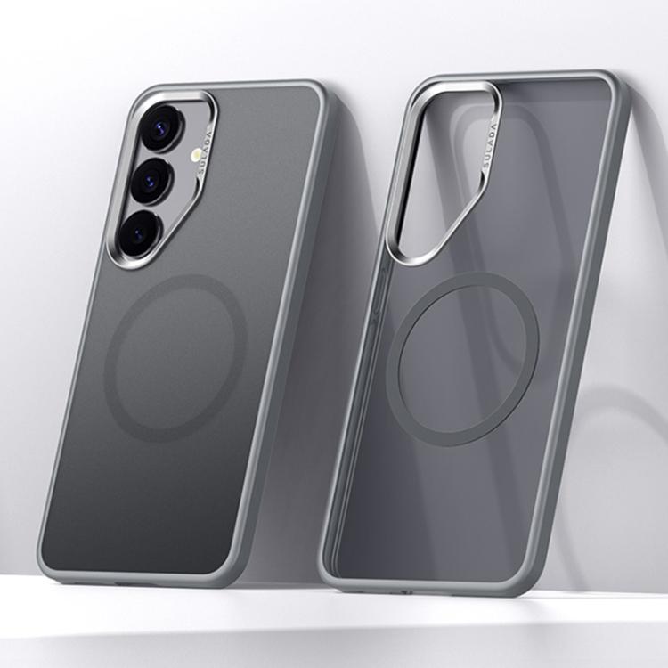 SULADA Light Sand MagSafe Magnetic PC Hybrid TPU Phone Case, For Samsung Galaxy S25 5G, For Samsung Galaxy S25+ 5G, For Samsung Galaxy S25 Ultra 5G