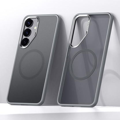 SULADA Light Sand MagSafe Magnetic PC Hybrid TPU Phone Case, For Samsung Galaxy S25 5G, For Samsung Galaxy S25+ 5G, For Samsung Galaxy S25 Ultra 5G