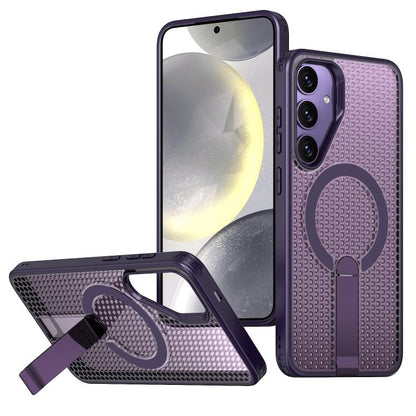 Honeycomb Cooling MagSafe Holder Phone Case, For Samsung Galaxy A06 5G / 4G, For Samsung Galaxy S25 5G / S24 5G, For Samsung Galaxy S25+ 5G / S24+ 5G, For Samsung Galaxy S25 Ultra 5G
