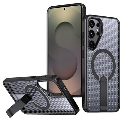 Honeycomb Cooling MagSafe Holder Phone Case, For Samsung Galaxy A06 5G / 4G, For Samsung Galaxy S25 5G / S24 5G, For Samsung Galaxy S25+ 5G / S24+ 5G, For Samsung Galaxy S25 Ultra 5G