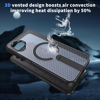 Honeycomb Cooling MagSafe Holder Phone Case, For Samsung Galaxy Xcover7 Pro, For Samsung Galaxy Xcover7, For Samsung Galaxy S24 Ultra 5G, For Samsung Galaxy S23+ 5G