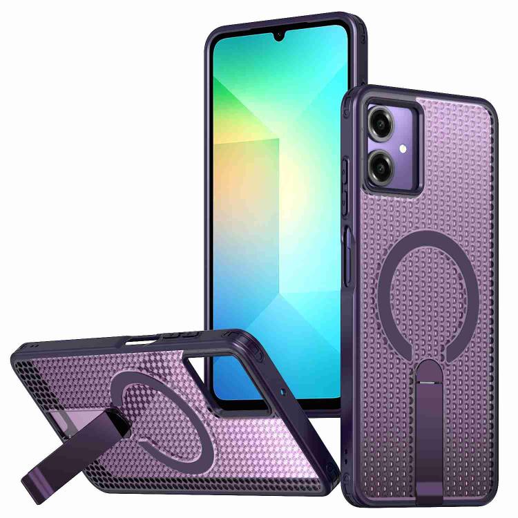 Honeycomb Cooling MagSafe Holder Phone Case, For Samsung Galaxy A06 5G / 4G, For Samsung Galaxy S25 5G / S24 5G, For Samsung Galaxy S25+ 5G / S24+ 5G, For Samsung Galaxy S25 Ultra 5G