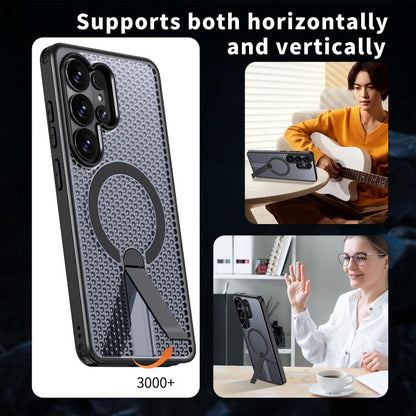 Honeycomb Cooling MagSafe Holder Phone Case, For Samsung Galaxy S26 Ultra 5G, For Samsung Galaxy A07 4G, For Samsung Galaxy A17 5G, For Samsung Galaxy M56 / F56 5G